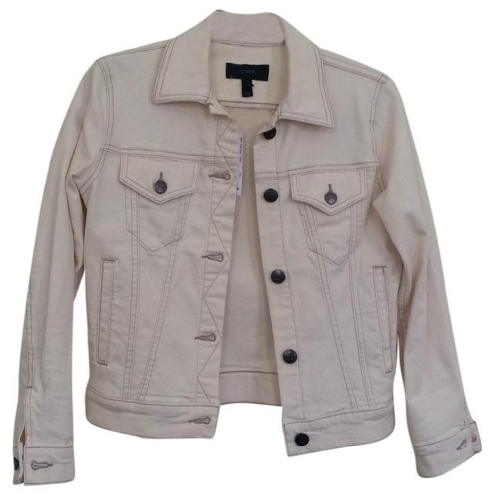 JCrew Cream Denim Jacket